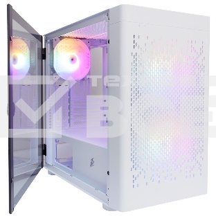 Компьютерный корпус 1STPLAYER DK D3-B White / mATX / 1x120mm & 2x140mm LED fans inc. / D3-B-WH-2F1P-W-1F1-W