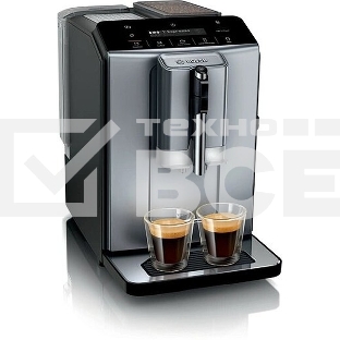Кофемашина Bosch TIE20504 серебристый/черный, исп. кофе - зерновой, 1.4 л, 1300 Вт, 15 Бар.