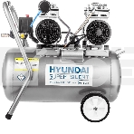Компрессор поршневой Hyundai HYC 30250LMS безмасляный 300л/мин 50л 2000Вт серебристый/черный, фото4