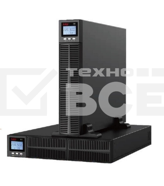 Источник бесперебойного питания (ИБП) Crusader Stabline RTIO-1000VA (1000Ва, 900Вт, 8xIEC320, LCD, USB type-B , 2xRJ45, чистая синусоида)
