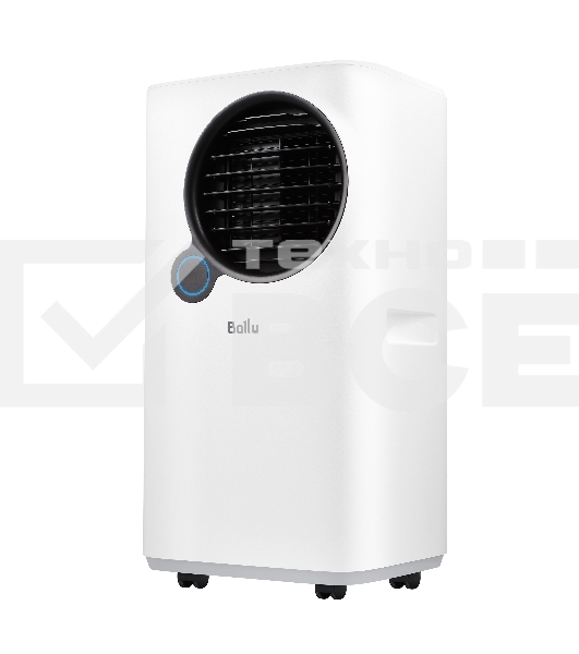 Кондиционер мобильный Ballu Eclipse BPAC-07 EPW/N6 7000 BTU, 18 м², 50 дБ, охлаждение, осушение, белый