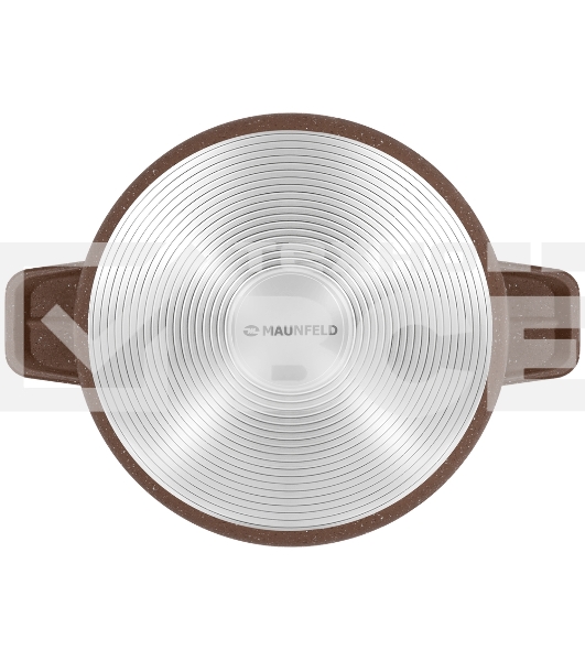 Кастрюля Maunfeld CARMEL MF26CRM01CR, 26 см, 5 л из литого алюминия со стеклянной крышкой