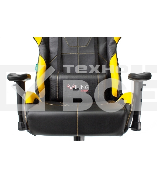 Кресло игровое Бюрократ VIKING 5 AERO YELLOW черный/желтый искусственная кожа