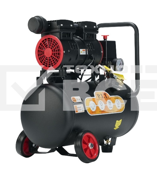 Компрессор поршневой P.I.T. PAC24-C1 безмасляный 110л/мин 24л 600Вт черный/красный