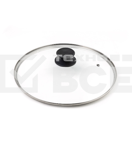 Крышка LARA LR01-97 24 см, стеклянная, универсальная, стильная ручка