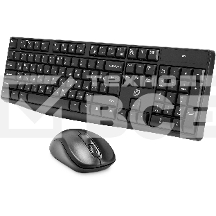 Комплект клавиатура + мышь Оклик S260W клав:черный мышь:черный USB беспроводная Multimedia (2066170)