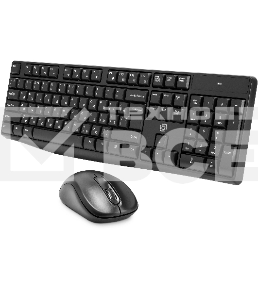 Комплект клавиатура + мышь Оклик S260W клав:черный мышь:черный USB беспроводная Multimedia (2066170)