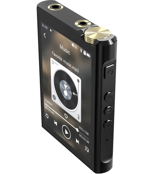 Плеер Hi-Fi Flash Digma Pro XT7 черный/золотистый/3.5'/microSD/microSDHC