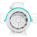 Вентилятор бытовой канальный смешанного типа Ballu BIMF-CO 150, фото5