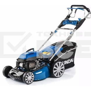 Бензиновая газонокосилка Hyundai L 4610SE самоходная, электрозапуск, двигатель Hyundai ICV145,4-х такт, 3.5 л.с./145 см3, Ширина среза 45,7 см, Высота среза 25-75 мм, 35 кг