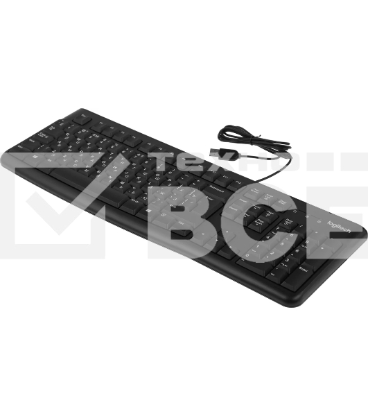 Клавиатура проводная Logitech K120 for business, USB Черный
