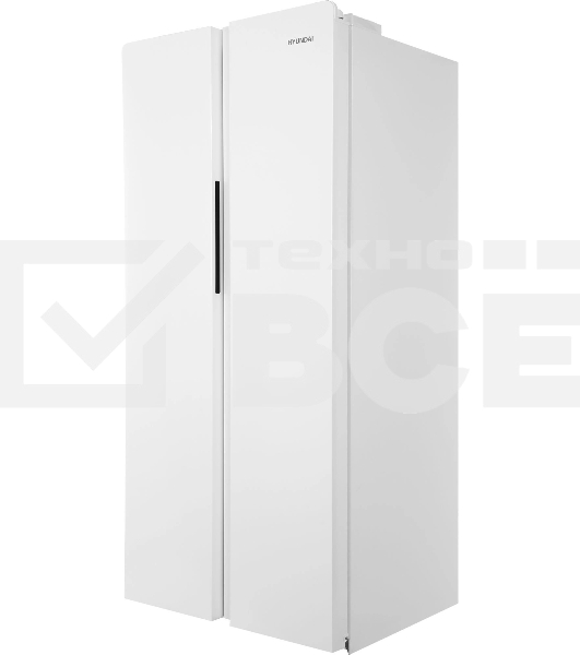 Холодильник Hyundai CS45082F белый двухкамерный 270/180л морозилка снизу, No Frost, Side by Side