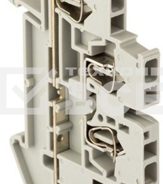 Колодка клеммная JXB-ST-4 32А двойная самозажимная сер. PROxima EKF plc-jxb-st-4-4-2