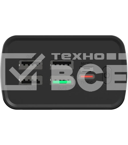 Портативный аккумулятор Digma DGPF30A 30000mAh QC3.0/PD3.0 22.5W 3A 4xUSB-A/USB-C черный