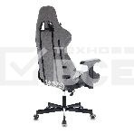Кресло игровое Zombie VIKING 7 KNIGHT Fabric серый Loft ромбик текстиль/эко.кожа с подголов. крестовина металл, фото19