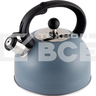 Чайник для плиты MALLONY MENTOLO 2,5 л, нерж. сталь со свистком, окрашенный корпус