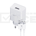 Сетевое зарядное устройство Qumo Energy light 10Вт, (модель 0103), порт: USB-A, + кабель PVC 1м. USB-A на MicroUSB, белый, фото2