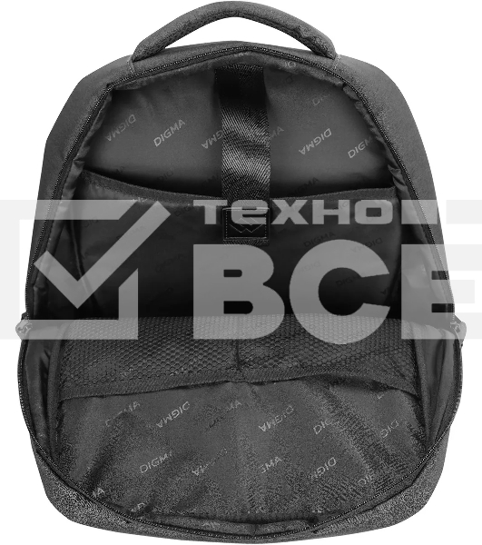 Рюкзак для ноутбука 15.6' Digma Business B1 черный полиэстер (DGbP15B1BK)