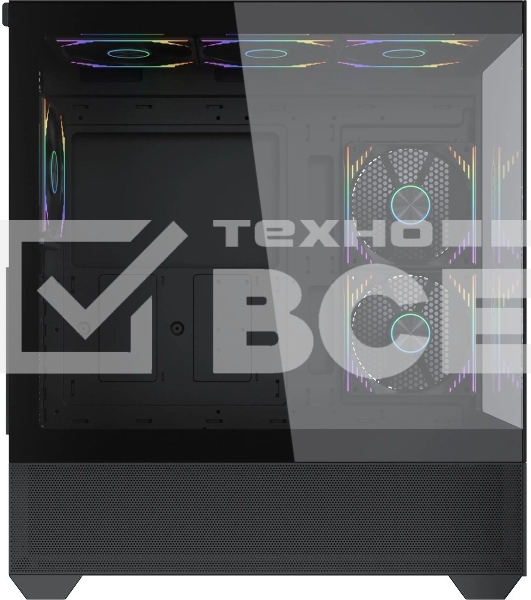 Корпус Accord ACC-EL1B TG черный без БП ATX 2xUSB2.0 1xUSB3.1 audio