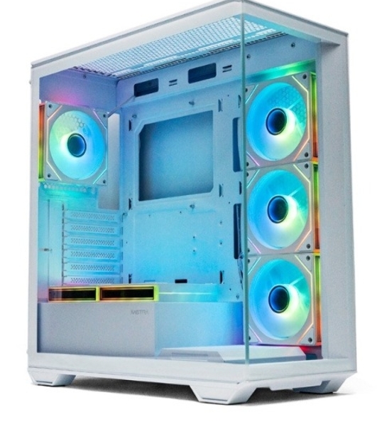 Корпус ATX Xastra Q600 6ARGB-C10-UC White без БП, боковая панель из закалённого стекла, USB 3, USB Type-C