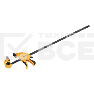 Струбцина Denzel F-образная, быстрозаж., 24'x2 3/4', 600х70мм, пласт.корпус,фиксатор,двухк. рук-ка