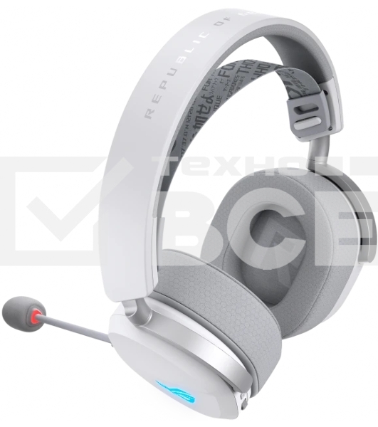 Гарнитура ASUS ROG Pelta белый, беспроводная + проводная, радиоканал, до 90 ч, подсветка, совместимость с PS5