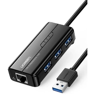 Сетевой адаптер Adapter UGREEN CR111 USB 3.0 A To Gigabit Ethernet Adapter, Black