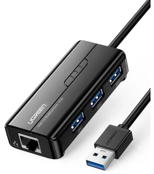 Сетевой адаптер Adapter UGREEN CR111 USB 3.0 A To Gigabit Ethernet Adapter, Black