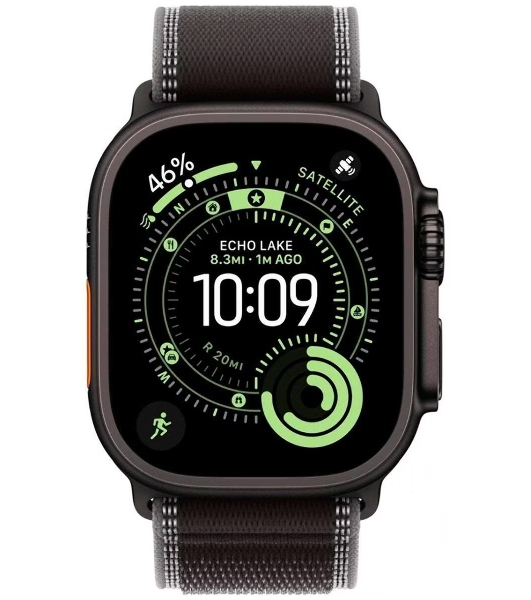 Умные часы Apple Watch Ultra 3, 1.92' LTPO OLED, 5G, Bluetooth 5.3, NFC, Wi-Fi, IP6X, WR100, черный / титан