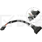 Переходник для материнской платы Espada USB 2.0 IDC 10pin/9pin female to USB 3.0 20pin/19pin male 15см, EPOW10pin20pin, фото 1