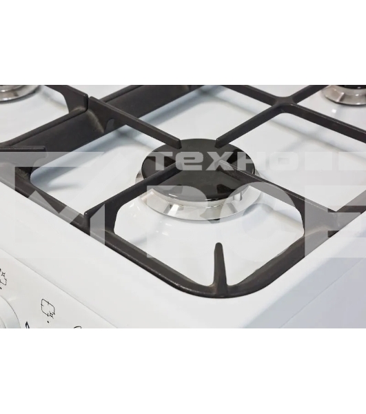 Плита газовая De Luxe 506040.01ГЭ КР белый, конфорок 4 шт, духовка 60 л, 50 см x 85 см x 60 см
