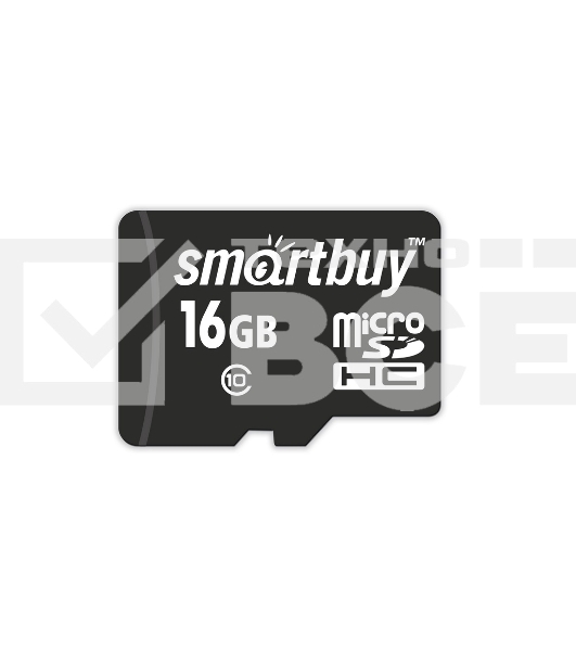 Карта памяти MicroSDHC (Transflash) 16Gb Smart Buy (Class 10)+SDадаптер