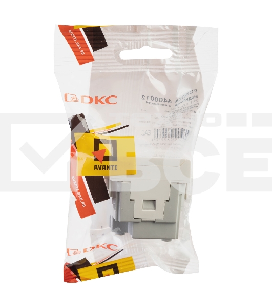 Розетка с крышкой модульная DKC 4400012 2P+E, с з/ш, 