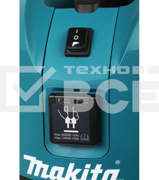 Строительный пылесос Makita VC2512L серый, 1000 Вт, уборка сухая/влажная, пылесборник мешок/контейнер, 25 л