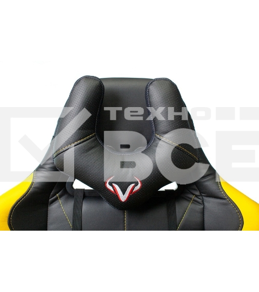 Кресло игровое Бюрократ VIKING 5 AERO YELLOW черный/желтый искусственная кожа