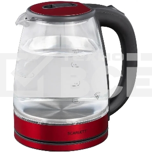 Чайник электрический Scarlett SC-EK27G65 красный/черный, 1800 Вт, 1.8 л