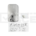 Дозатор для жидкого мыла из нерж. стали, матовый puff-8605m хром матовый, 500 мл, 17х12х12 см, фото7