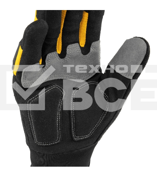 Перчатки универсальные Denzel 68002 усиленные, с защитными накладками, размер 9