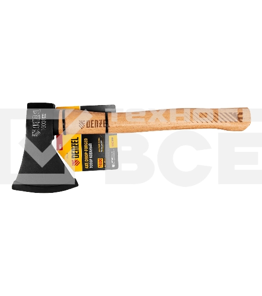Топор Denzel 1000 г, кованый, буковое топорище