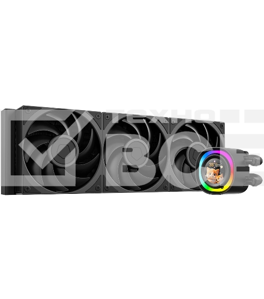 Система водяного охлаждения ID-Cooling FX360 LCD PE (Soc 1851/1700/1200/115X/AM5/AM4, 3x120мм fan, 2450rpm, 34.3 дБ, 350W, PWM 4-pin, Al+Cu) (FX360 LCD PE)