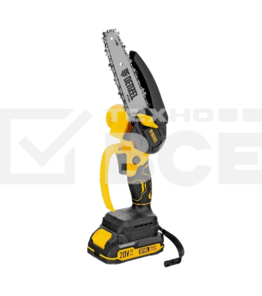 Цепная мини-пила аккумуляторная бесщет. Denzel CCS-150, шина 150 мм, Li-Ion, 20 В