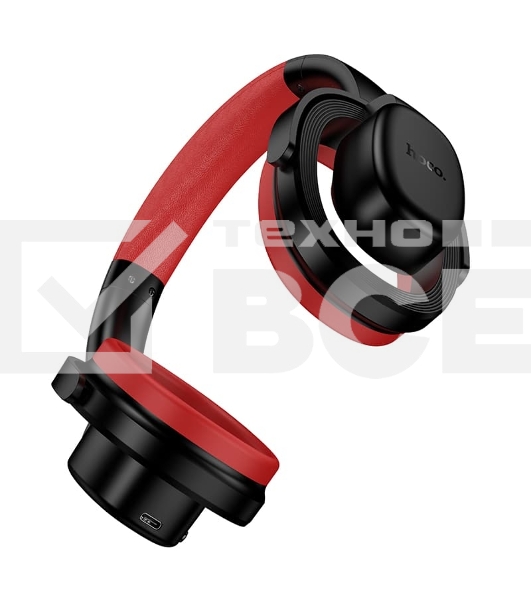 Беспроводные/проводные наушники Hoco W67 черный, полноразмерные, Bluetooth + проводной, складная конструкция, до 15 ч.