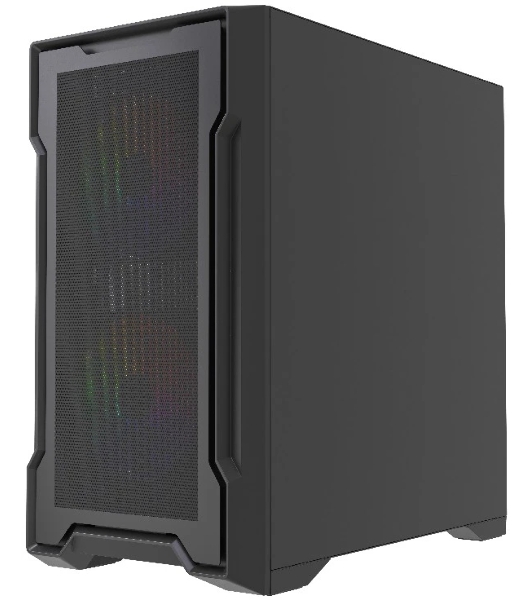 Компьютерный корпус Powercase Mistral Micro X3B ARGb, Tempered Glass, 3x 120мм ARGb PWM Fan, черный, mATX (CMMXB-A3)