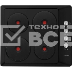 Варочная комбинированная панель Maunfeld EEHE.64.4B, конфорок: 4 шт., эмаль, независимая, черный, фото 1