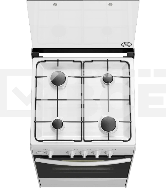 Плита газовая Darina 1B GM 441 005 W белый/черный, конфорок 4 шт, духовка 50 л, 50 см x 85 см x 51 см