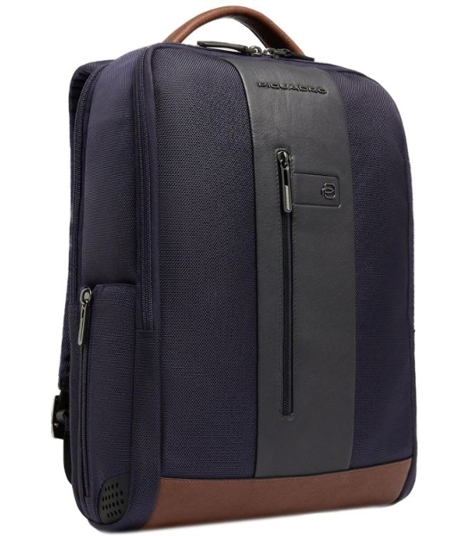 Рюкзак мужской Piquadro Brief2 CA4818BR2/BLUCU темно-синий/коричневый нейлон/натур.кожа