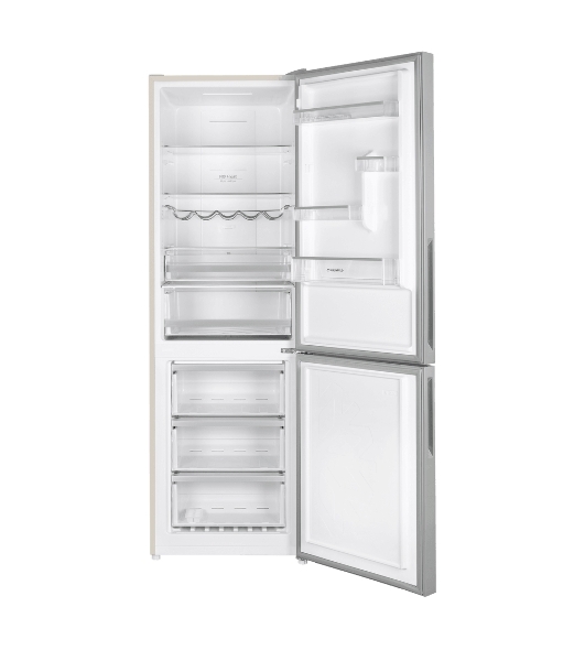 Холодильник Maunfeld MFF185NFBG Matt Inverter бежевый двухкамерный 240/100л морозилка снизу, No Frost