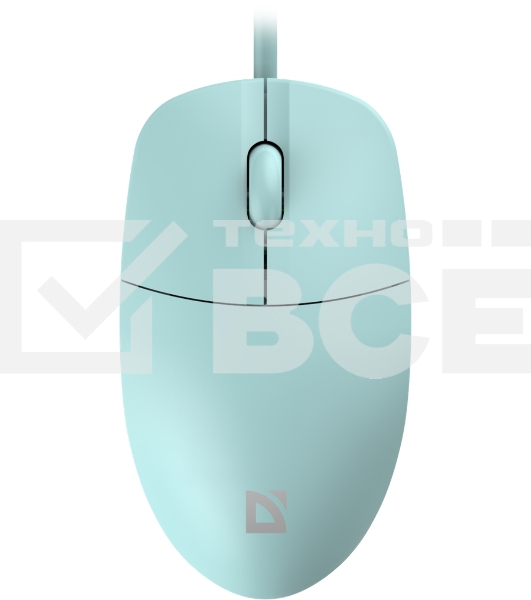 Мышь проводная Defender Azora MB-241 голубой, 1200 dpi, USB, кнопки - 3