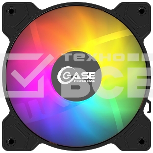 Вентилятор для корпуса Powercase M2_6P черный, 120 мм, 1200 об/мин, 29.58 дБ, 6 pin