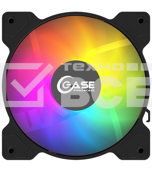 Вентилятор для корпуса Powercase M2_6P черный, 120 мм, 1200 об/мин, 29.58 дБ, 6 pin